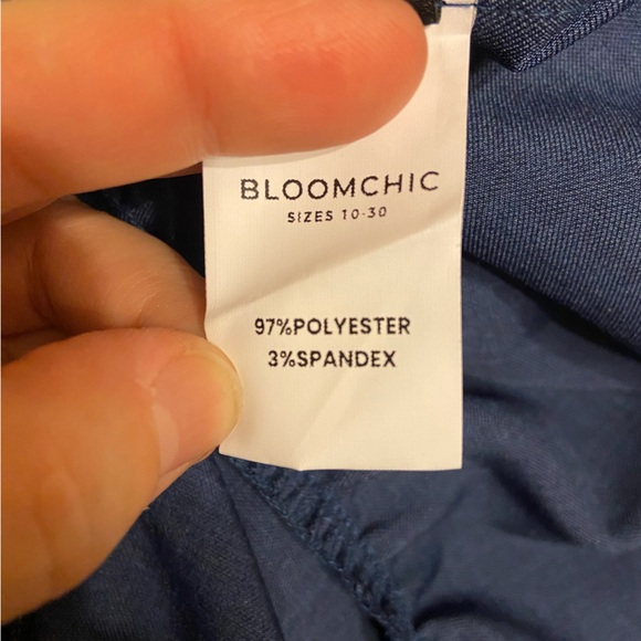 NWT BloomChic Blue MIDI Dress Jumper adjustable straps Sz 12 small mark - Picture 5 of 6